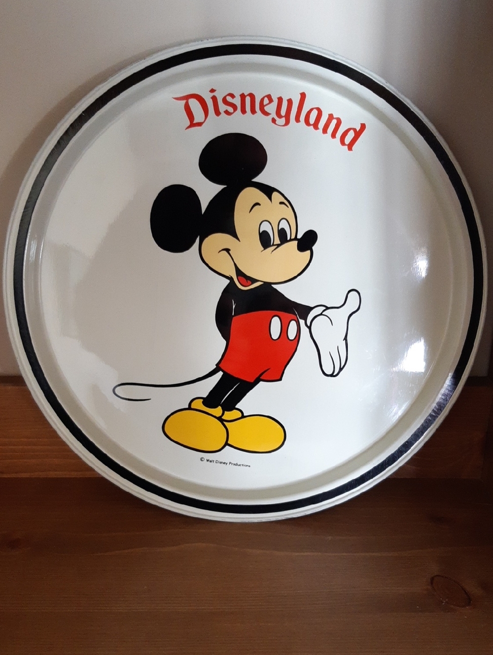 Disney Mickey Mouse White Red Yellow Black Metal Serving Tray